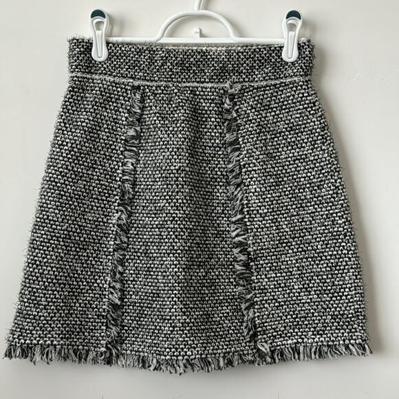 Paola Bernardi Two Piece SET Black And White Tweed Skirt Top Set Size: XS - Picture 2 of 7